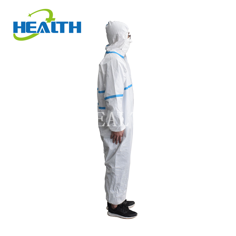 Protective Clothing Suit Isolation Gown Disposable Nonwoven Coverall Body Protection Suit Disposable