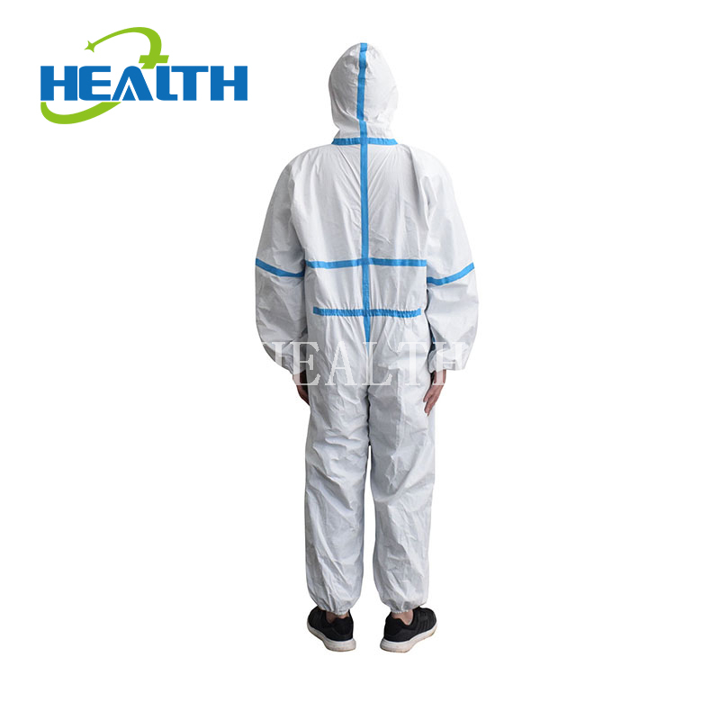 Protective Clothing Suit Isolation Gown Disposable Nonwoven Coverall Body Protection Suit Disposable