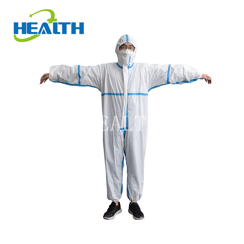 Protective Clothing Suit Isolation Gown Disposable Nonwoven Coverall Body Protection Suit Disposable